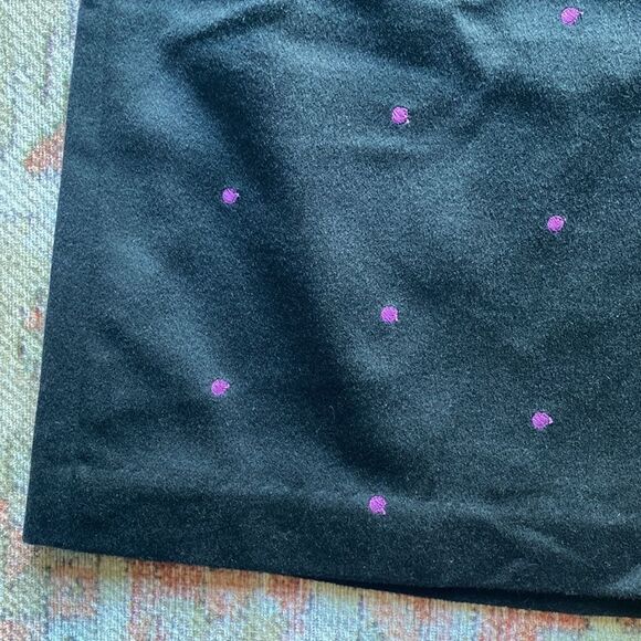 J. MCLAUGHLIN Wool Cashmere Blend Embroidered Dot Skirt - Black 8 - Picture 4 of 7